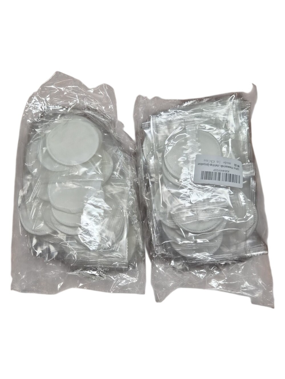 200 Disposable Facial Cotton Pads Individually Wrapped Toner Makeup Remover